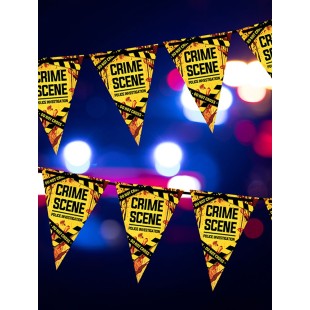 Guirlande fanions jaunes Crime Scene