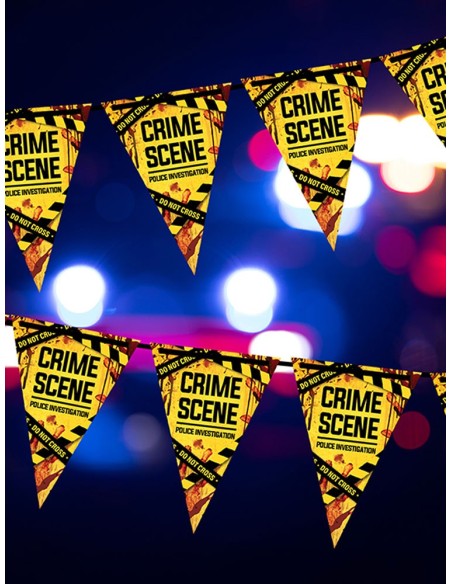 Guirlande fanions jaunes Crime Scene