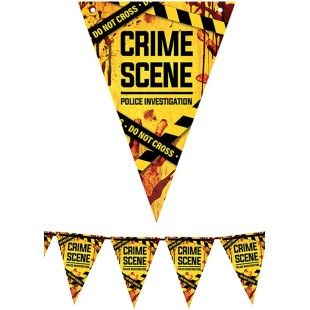 Guirlande fanions jaunes Crime Scene 2