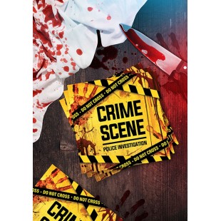 20 serviettes jaunes Crime Scene