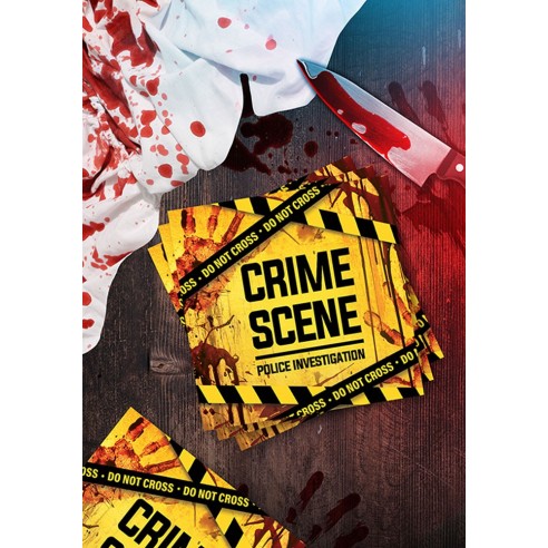 20 serviettes jaunes Crime Scene