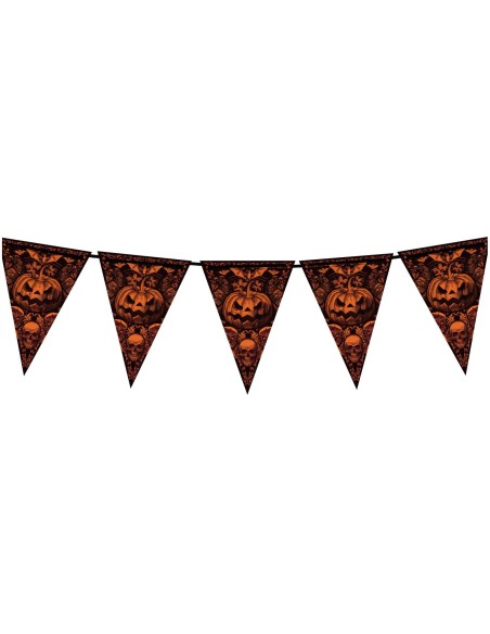 Guirlande fanions citrouilles orange 3m