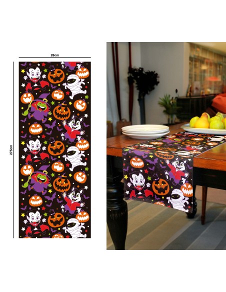 Chemin de table petits monstres Halloween