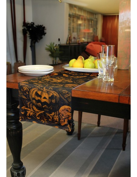 Chemin de table citrouilles Halloween