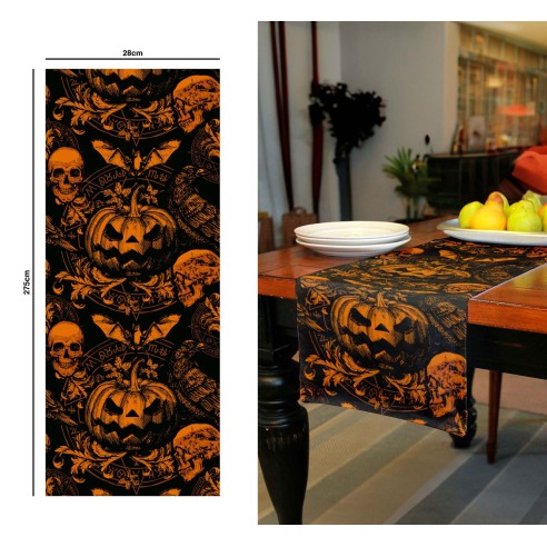 Chemin de table citrouilles Halloween