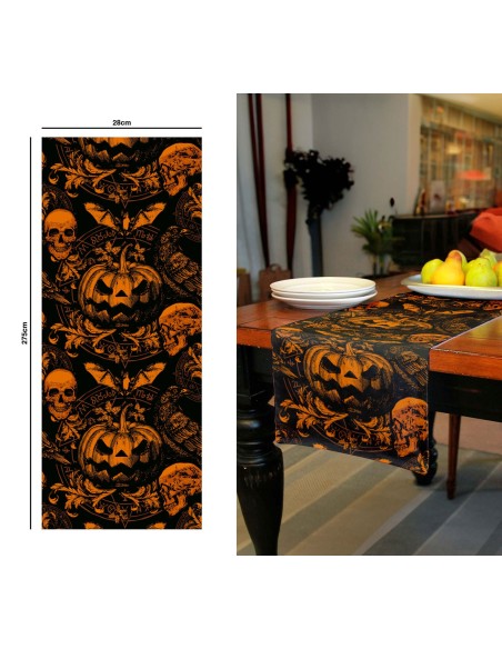 Chemin de table citrouilles Halloween