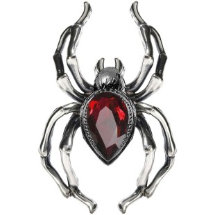 Bague araignée avec diamant rouge 2
