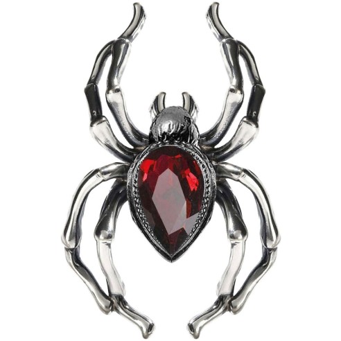Bague araignée avec diamant rouge