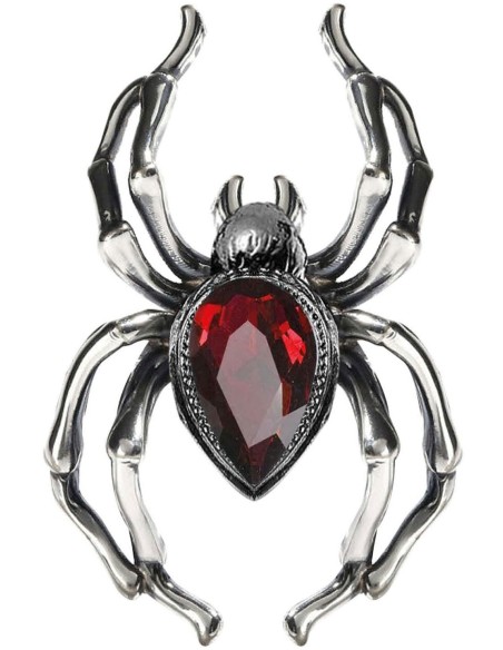 Bague araignée avec diamant rouge