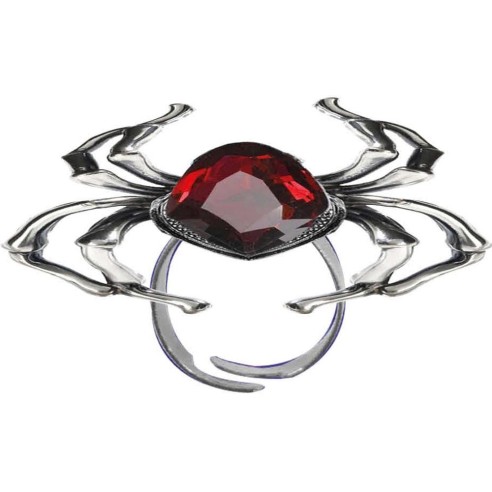 Bague araignée avec diamant rouge