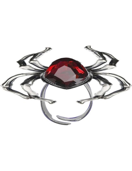 Bague araignée avec diamant rouge