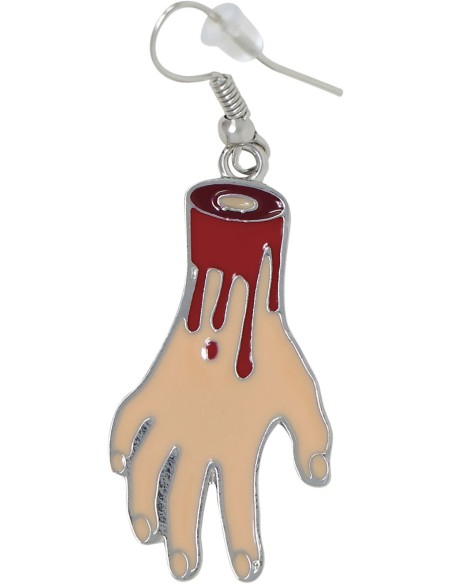 Boucles d'oreilles mains tranchées sanglantes