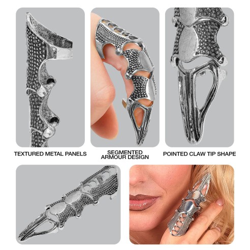 Bague armure argent