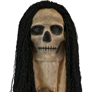 Masque crâne avec cape et cheveux 2