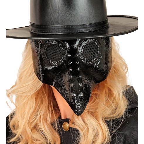 Masque docteur de la peste noir