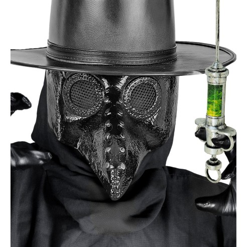 Masque docteur de la peste noir