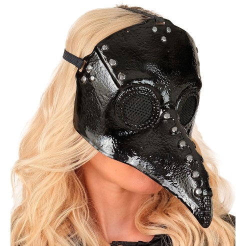 Masque docteur de la peste noir