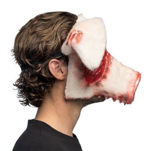 Masque peluche cochon ensanglanté