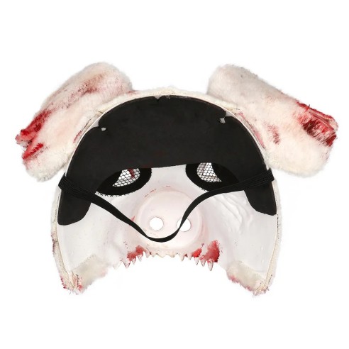 Masque peluche cochon ensanglanté