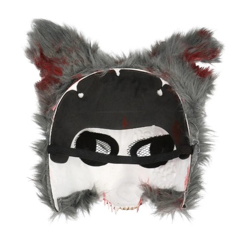 Masque peluche loup-garou en sang