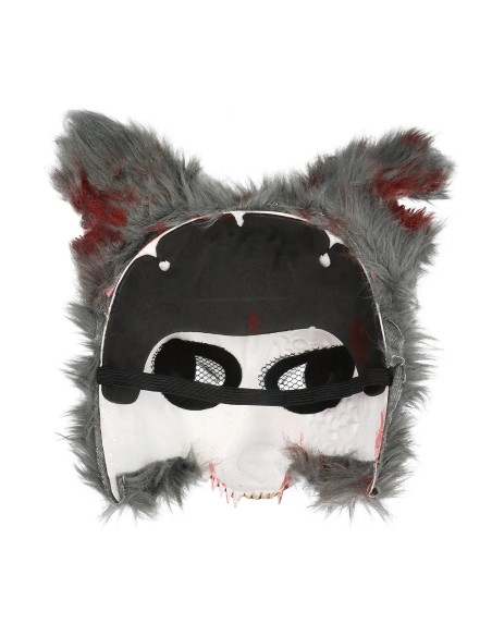 Masque peluche loup-garou en sang