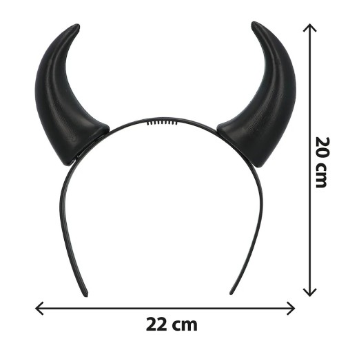 Serre-tête cornes de diable noires