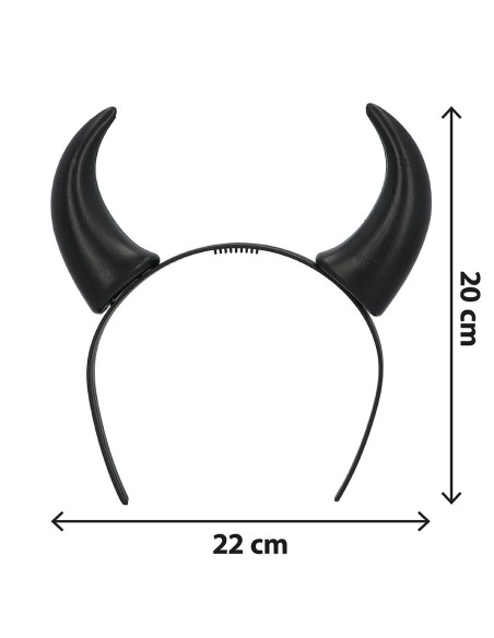 Serre-tête cornes de diable noires