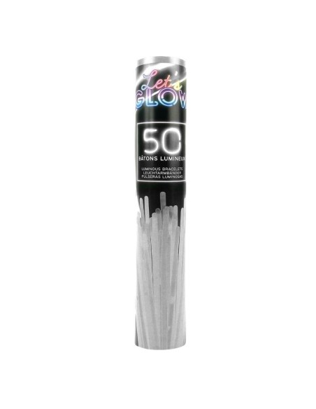 50 bracelets fluo blanc