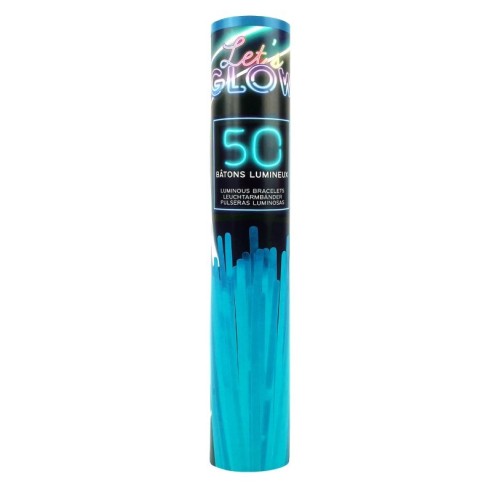 50 bracelets fluo bleu