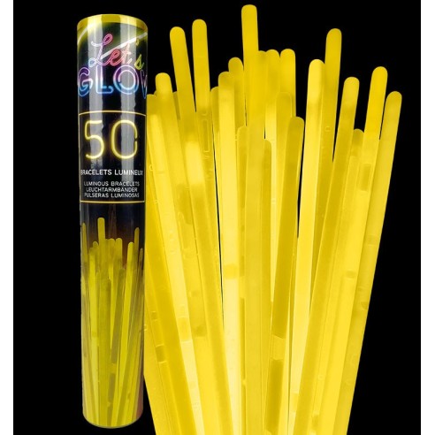50 bracelets fluo jaune