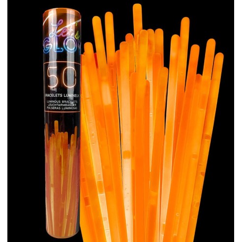 50 bracelets fluo orange