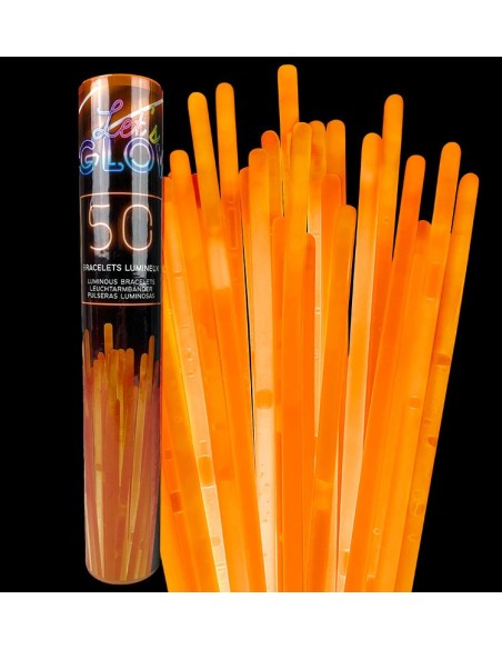 50 bracelets fluo orange
