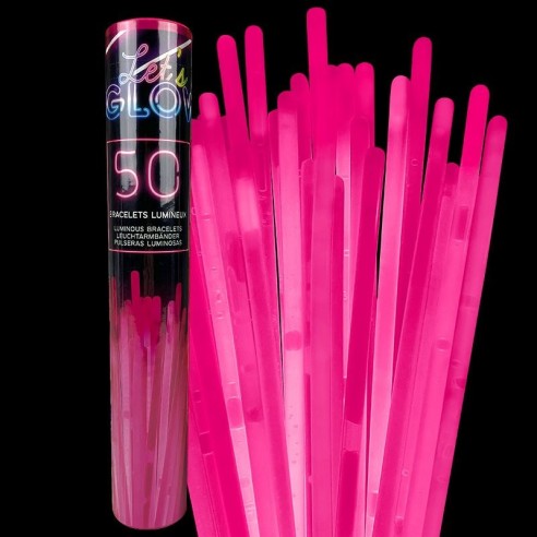 50 bracelets fluo rose