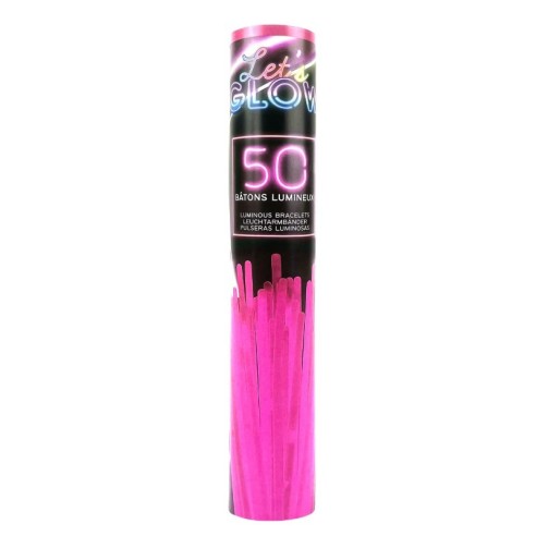 50 bracelets fluo rose