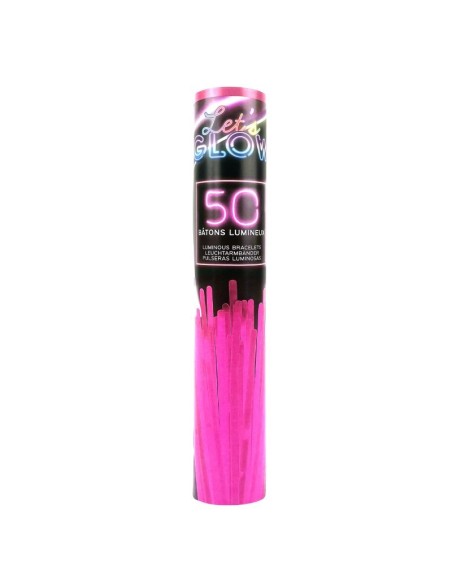 50 bracelets fluo rose