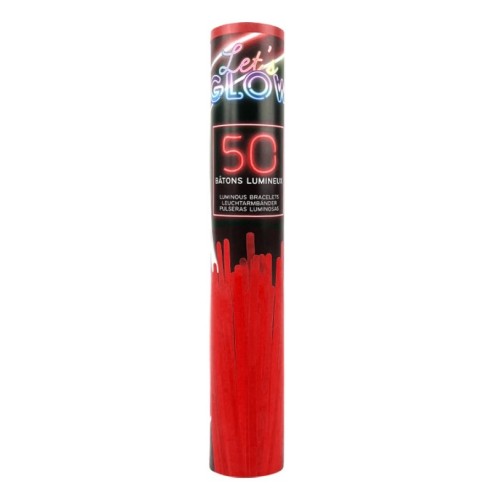 50 bracelets fluo rouge
