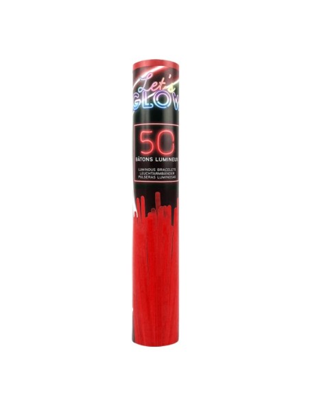 50 bracelets fluo rouge