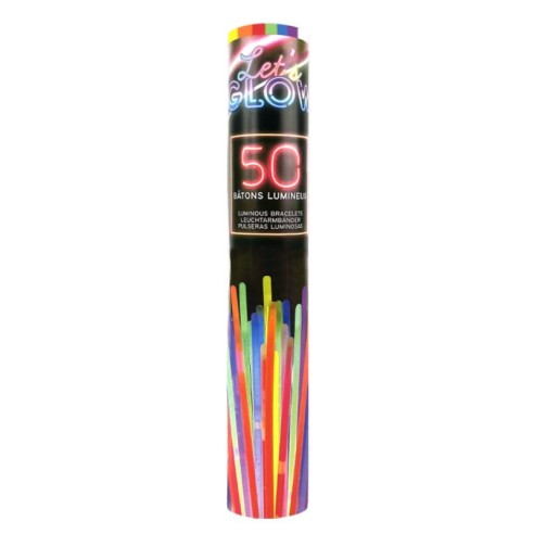 50 bracelets lumineux fluo néon assortis