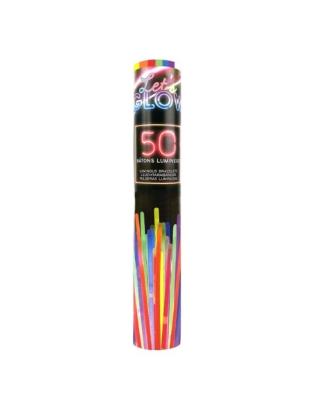 50 bracelets lumineux fluo néon assortis