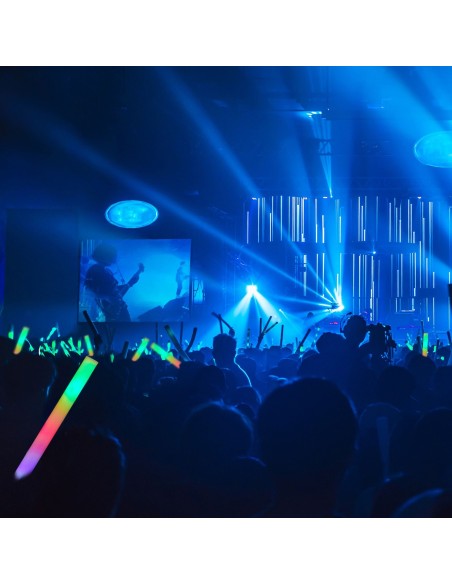 2 bâtons lumineux multicolore fluo LED