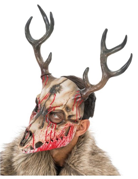 Masque ensanglanté avec cornes