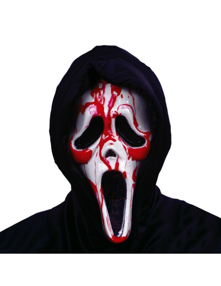 Masque Ghost Face Scream avec pompe à sang licence officielle