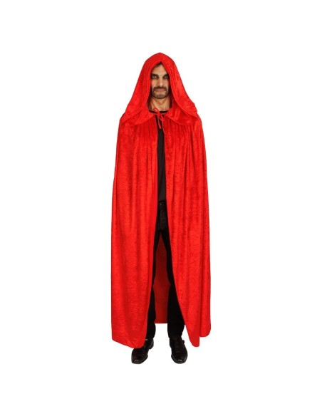 Cape rouge velours avec capuche
