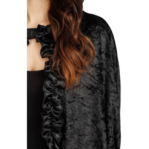 Cape velours et dentelle noire