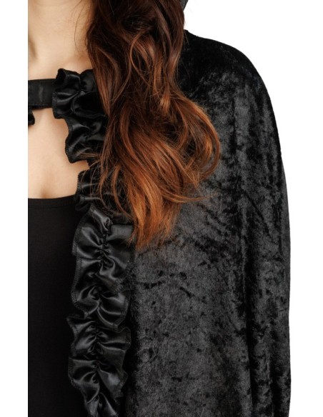 Cape velours et dentelle noire