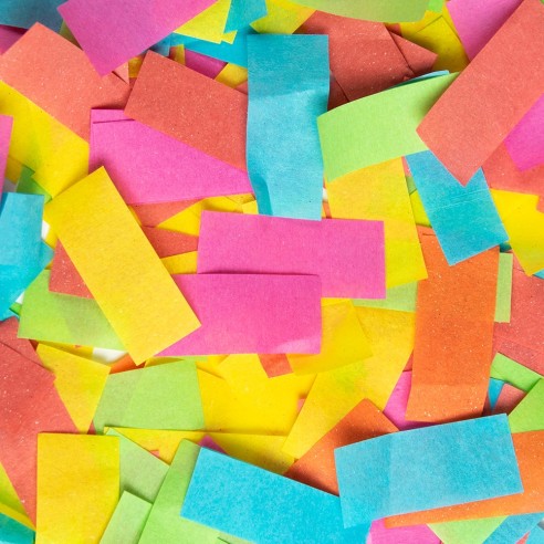 Canon à confettis multicolores