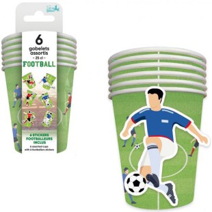 6 gobelets football