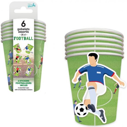6 gobelets football