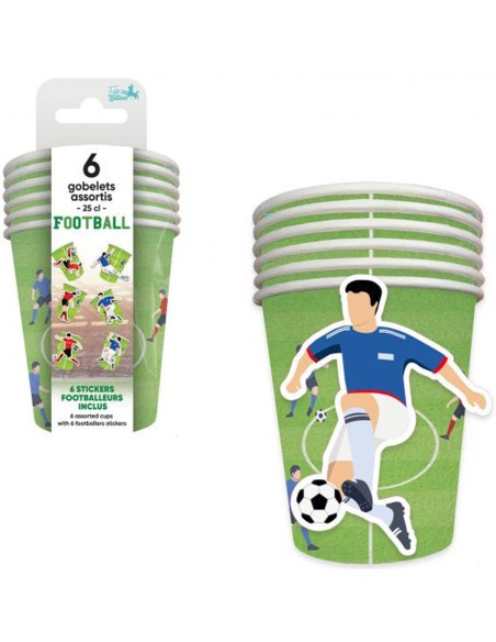 6 gobelets football