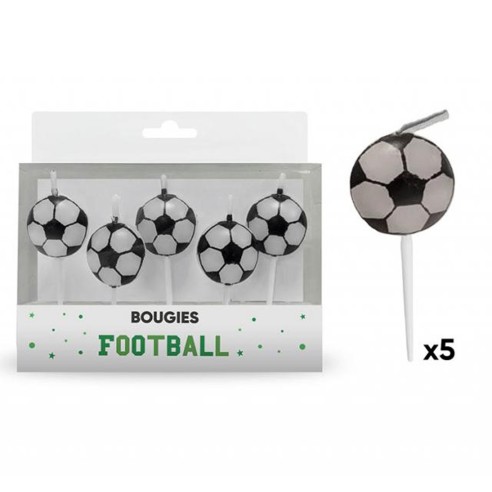 5 bougies ballon de football